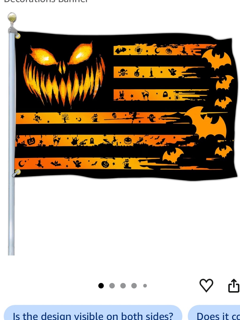 Halloween Flags- Spooky Yard Banner- 2 flags